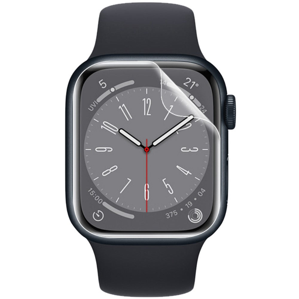 2stk Apple Watch Series 8 (45mm) / Apple Watch Series 7 45mm Silikone Skærmbeskytter - Gennemsigtig#serie_611