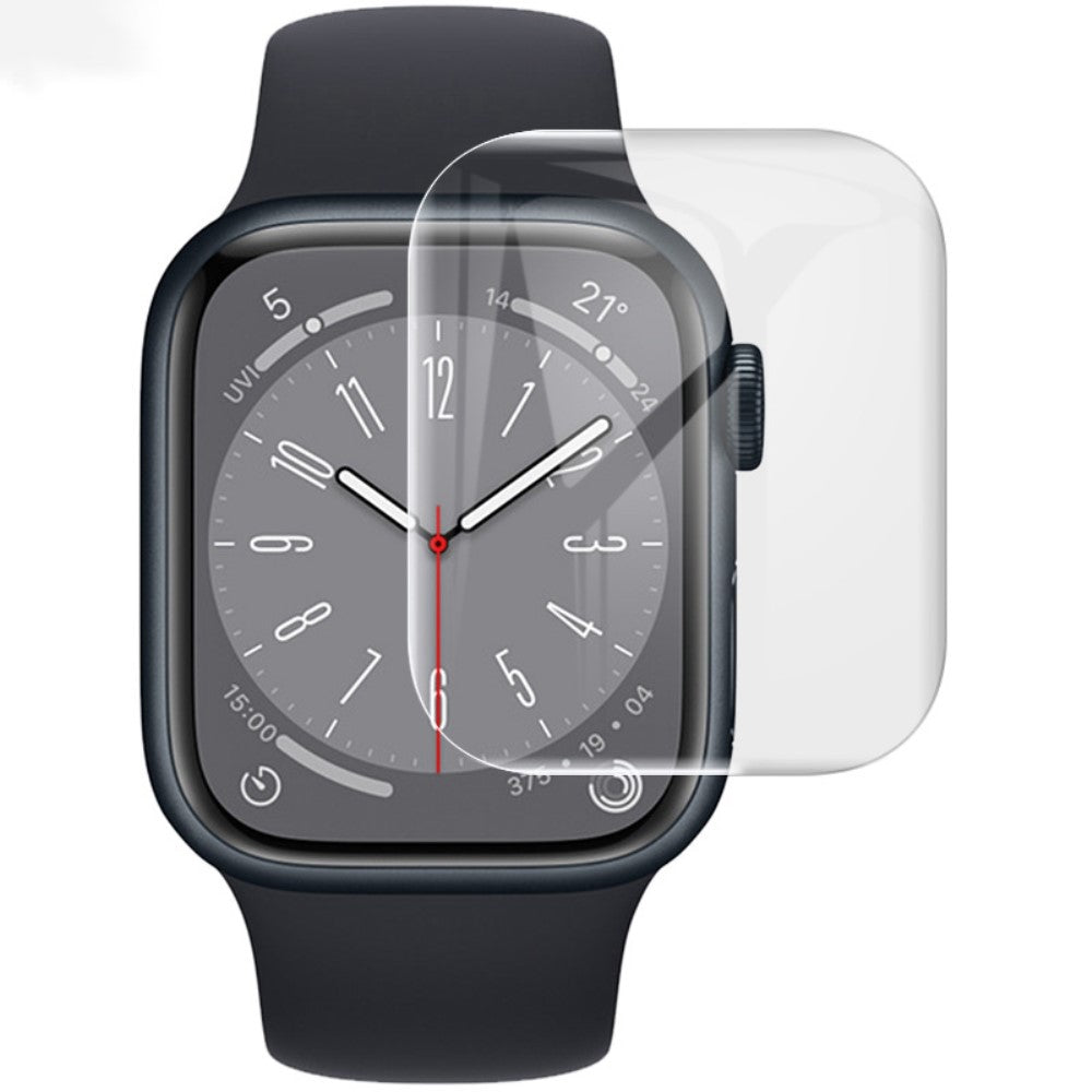 2stk Apple Watch Series 8 (45mm) / Apple Watch Series 7 45mm Silikone Skærmbeskytter - Gennemsigtig#serie_611
