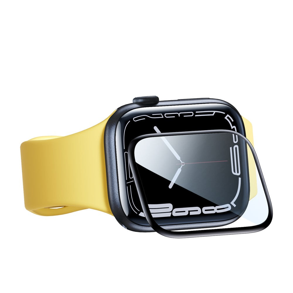 2stk Apple Watch Series 8 (45mm) / Apple Watch Series 7 45mm Plastik  HD Skærmbeskytter - Sort#serie_642