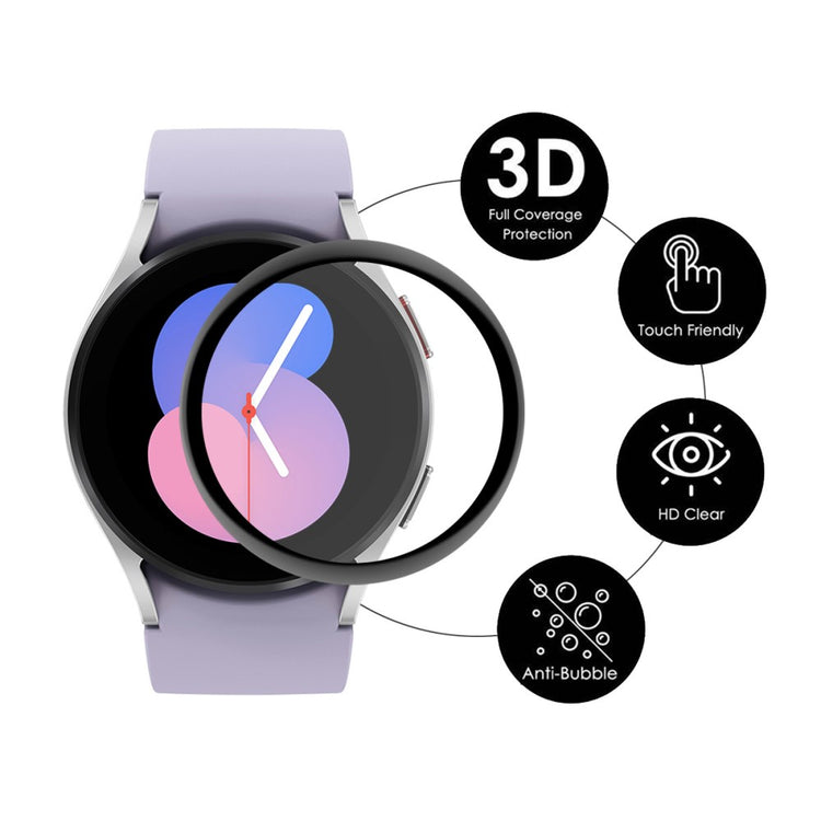 2stk Samsung Galaxy Watch 5 (40mm) Plastik  3D Kurvet Skærmbeskytter - Gennemsigtig#serie_936