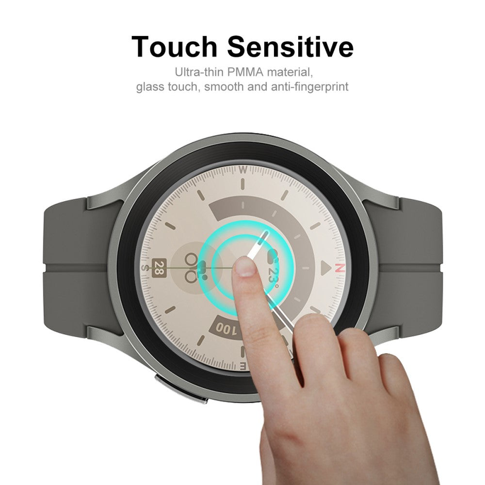 2stk Samsung Galaxy Watch 5 Pro Plastik og Glas Skærmbeskytter - Gennemsigtig#serie_946