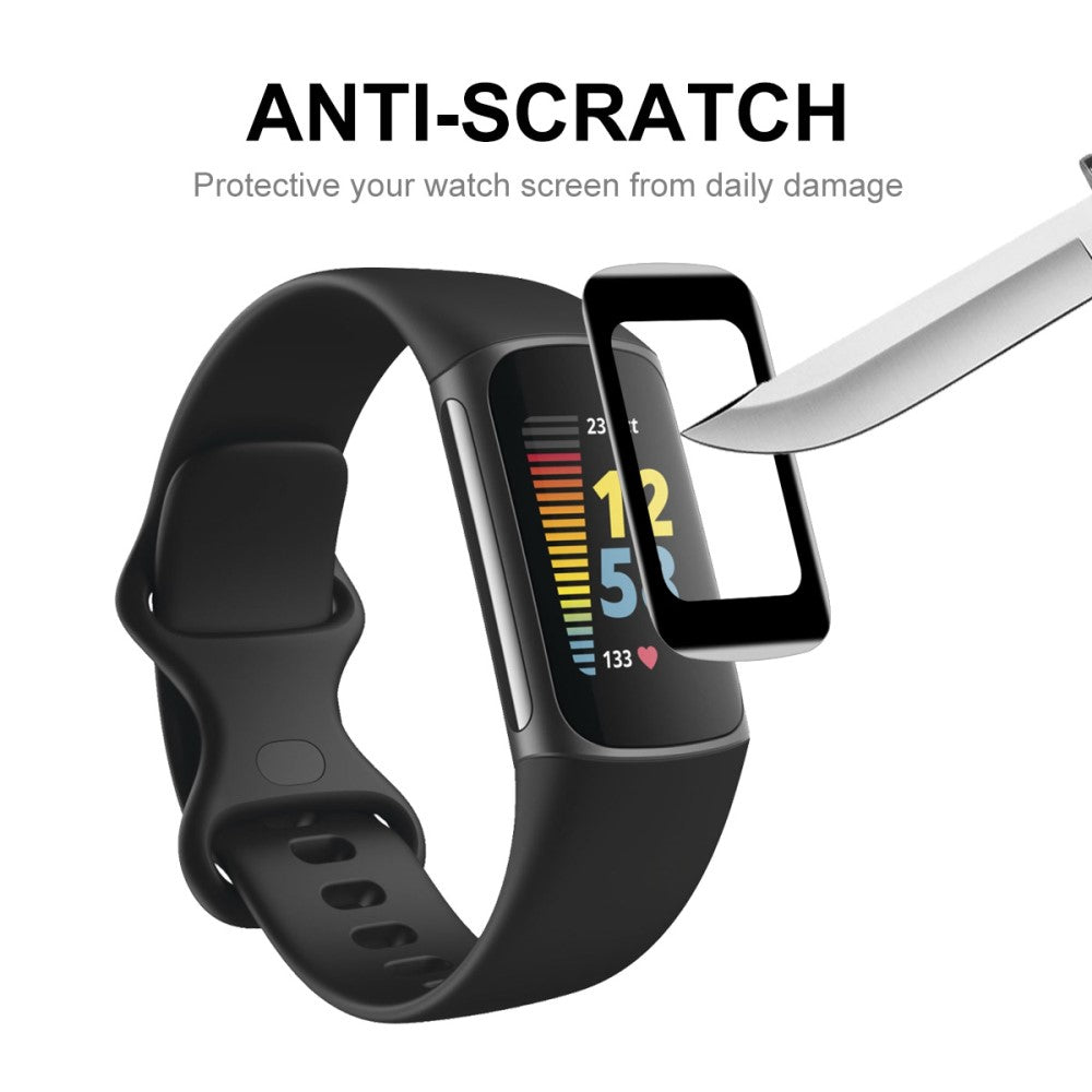 2stk Fitbit Charge 5 Plastik Skærmbeskytter - Gennemsigtig#serie_648