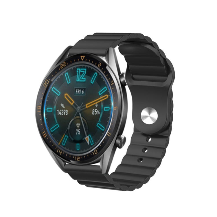 Nydelig Amazfit Youth / Huawei Watch GT 2 42mm Silikone Rem - Sort#serie_1