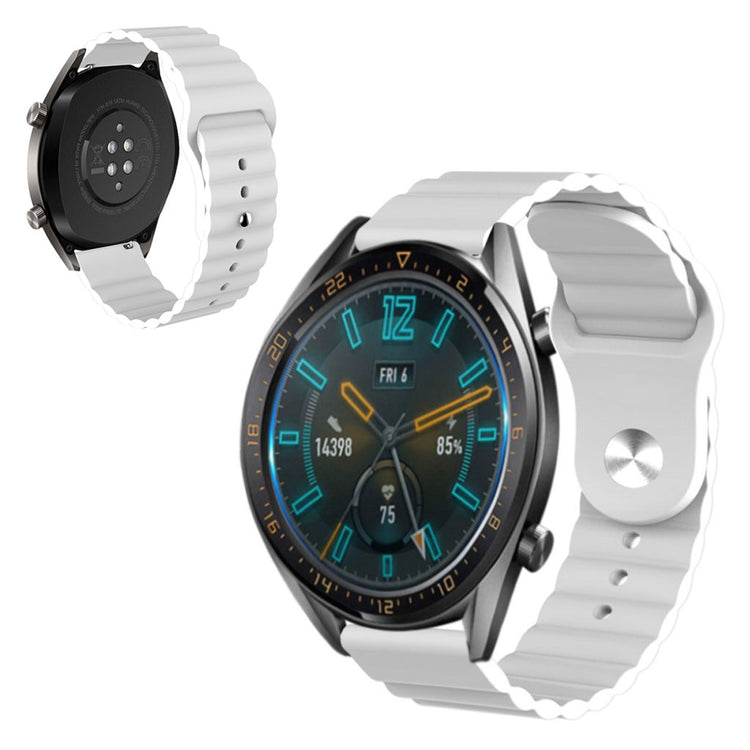 Nydelig Amazfit Youth / Huawei Watch GT 2 42mm Silikone Rem - Hvid#serie_2