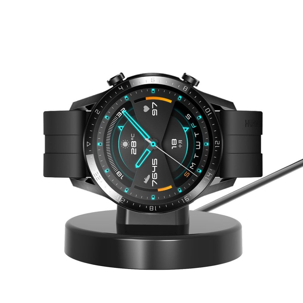 Plastik Universal Smartwatch   Opladningskabel - Sort#serie_1