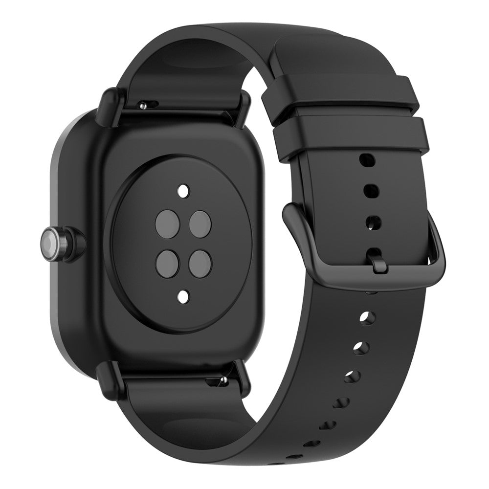 22mm Universal silicone watch strap - Black#serie_1