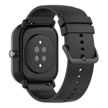 22mm Universal silicone watch strap - Black#serie_1
