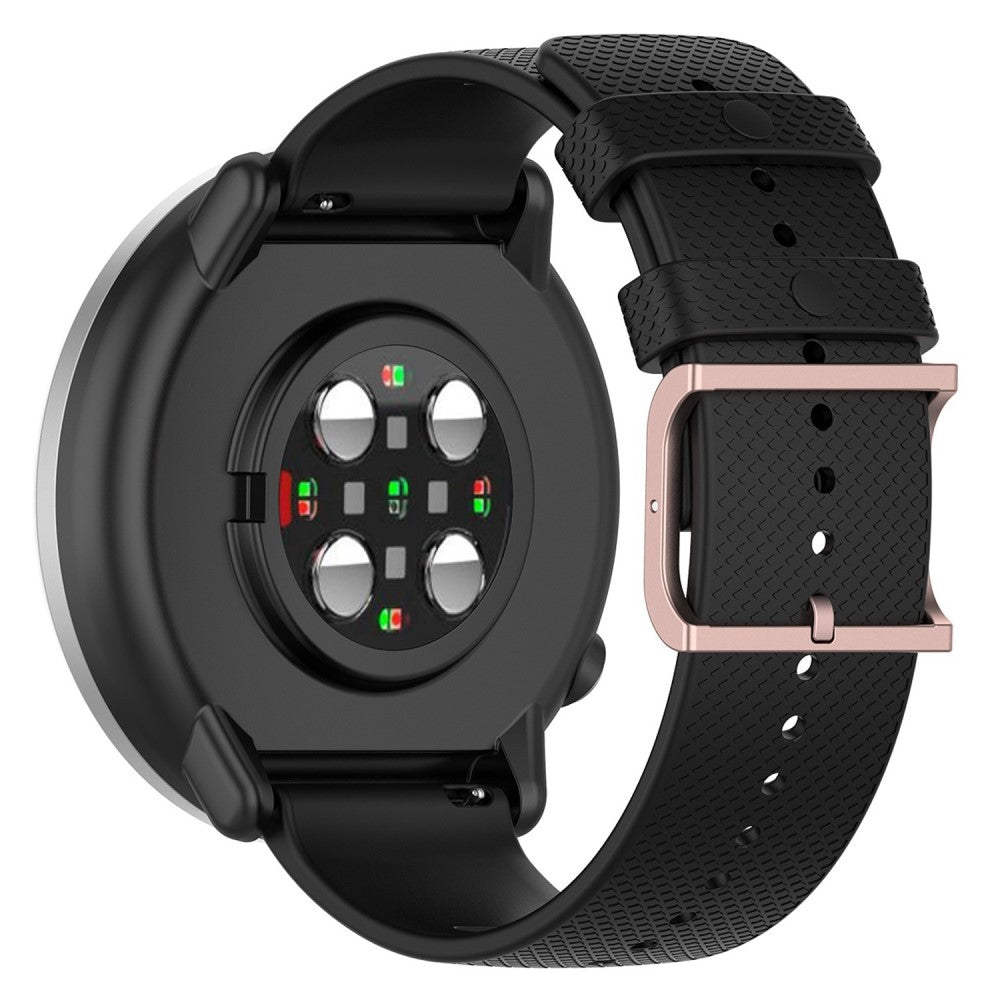 20mm Universal dots design silicone watch strap - Black#serie_5