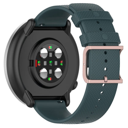 20mm Universal dots design silicone watch strap - Dark Green#serie_6