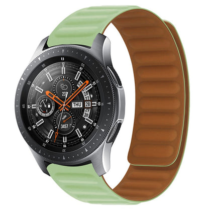 22mm Universal silicone magnetic lock watch strap - Green#serie_17