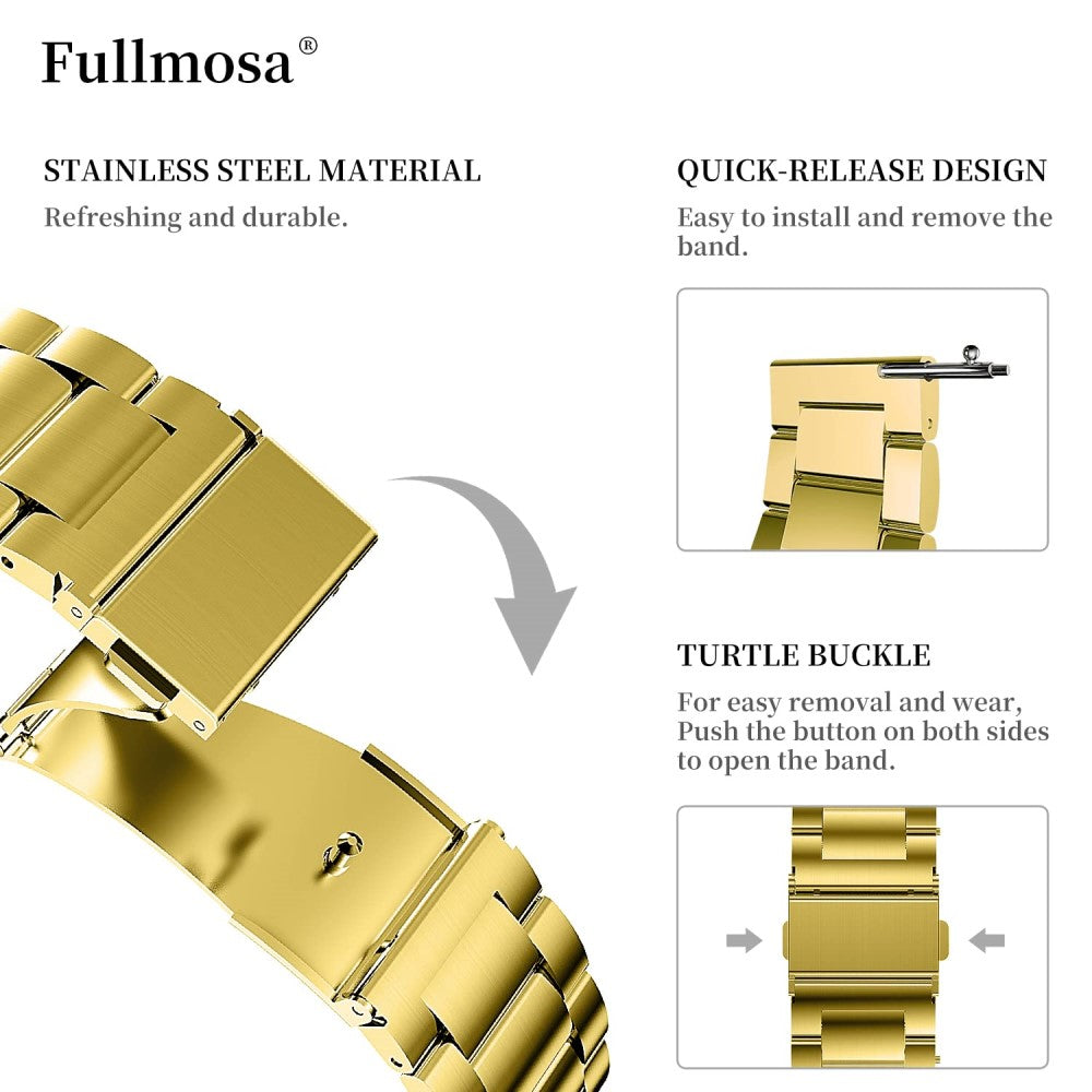 Rigtigt kønt Universal Metal Urrem - Guld#serie_3