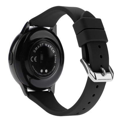 22mm Universal silicone watch strap - Black#serie_7