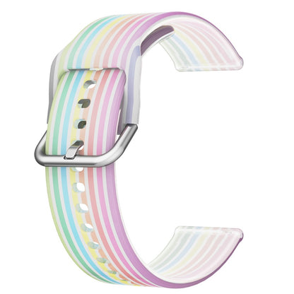 20mm Universal rainbow color silicone watch strap - Transparent Rainbow#serie_1