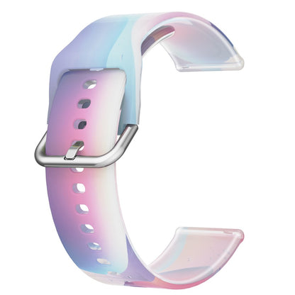 20mm Universal rainbow color silicone watch strap - Blue Purple Bubble#serie_8