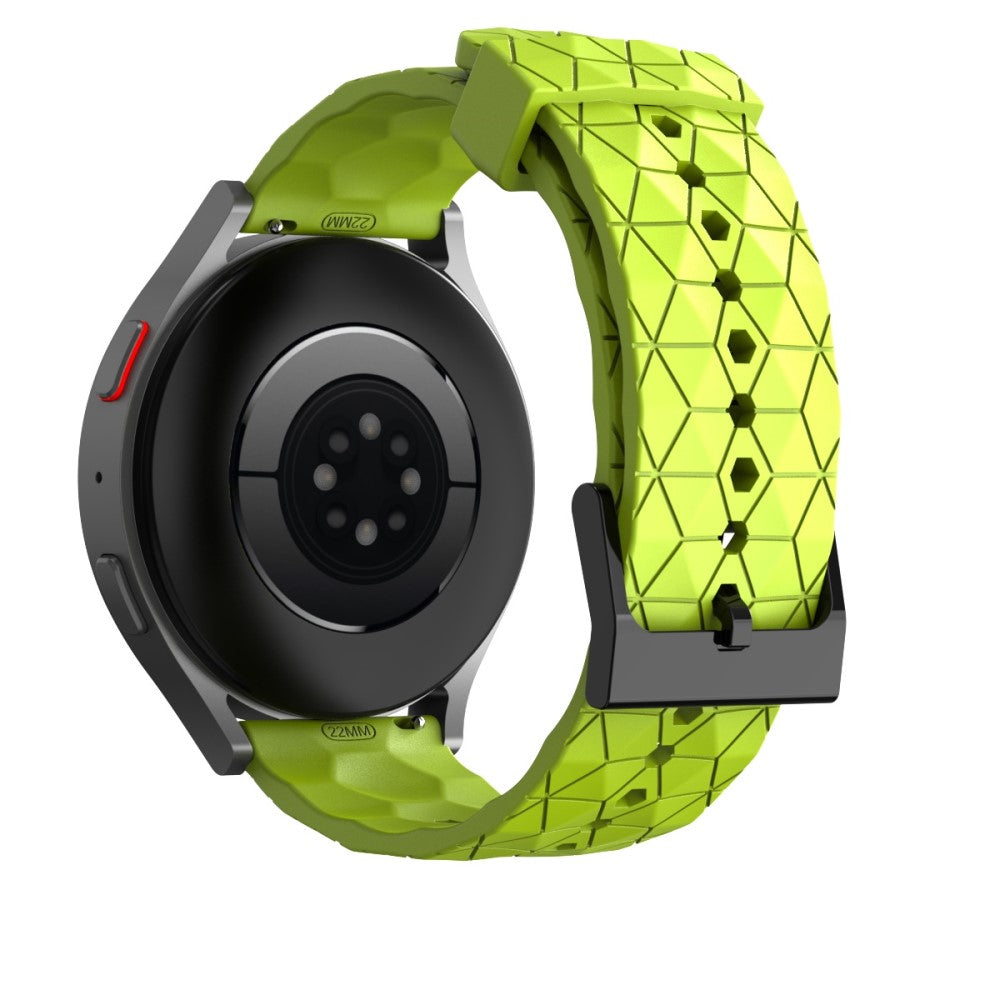 22mm Universal football style silicone watch strap - Lime#serie_8
