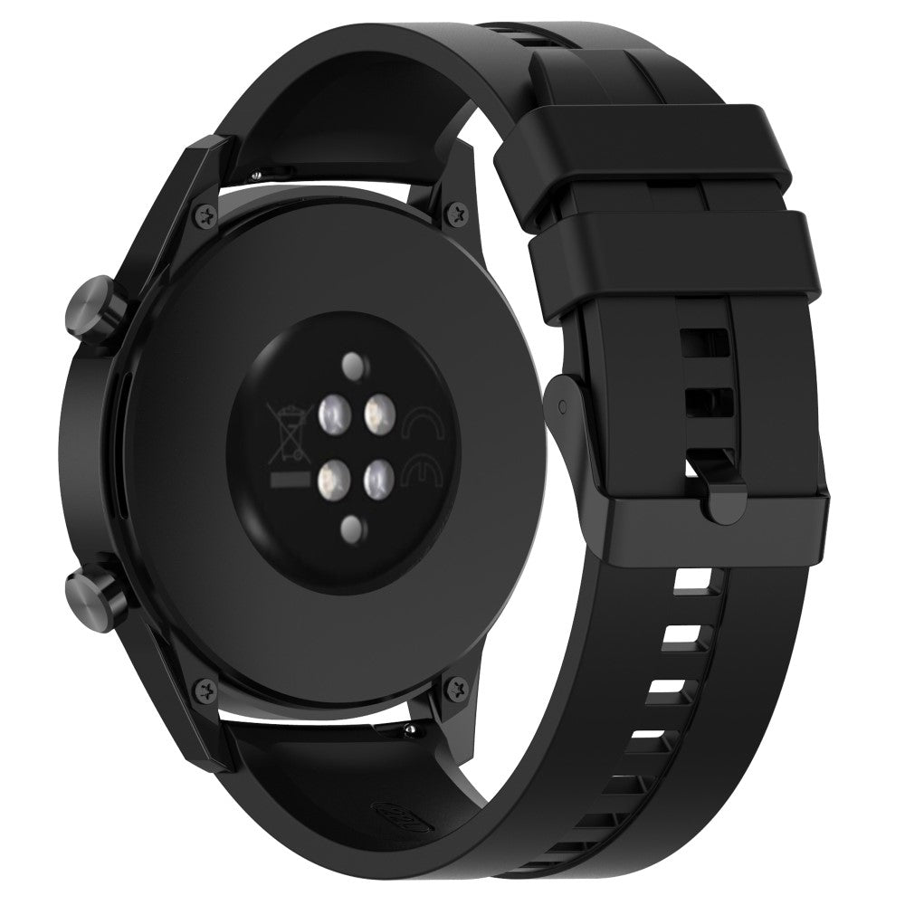 22mm Universal silicone watch strap - Black#serie_9
