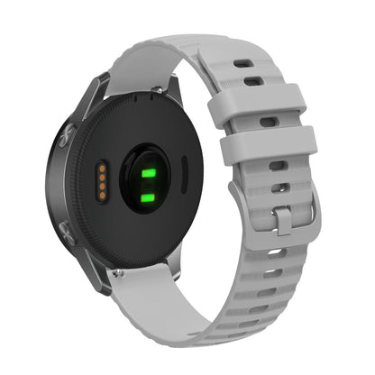 22mm Universal grain dots style silicone watch strap - Grey#serie_5