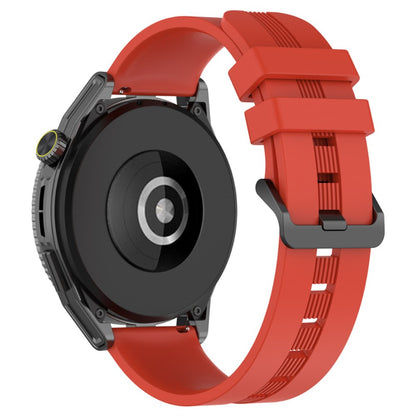 22mm Universal textured silicone watch strap - Red#serie_5