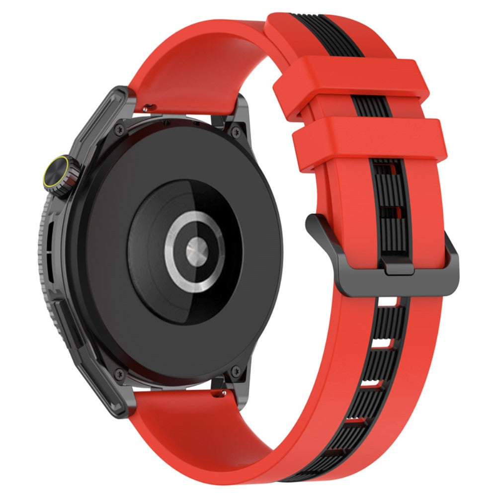 20mm Universal dual-color silicone watch strap - Red / Black#serie_10