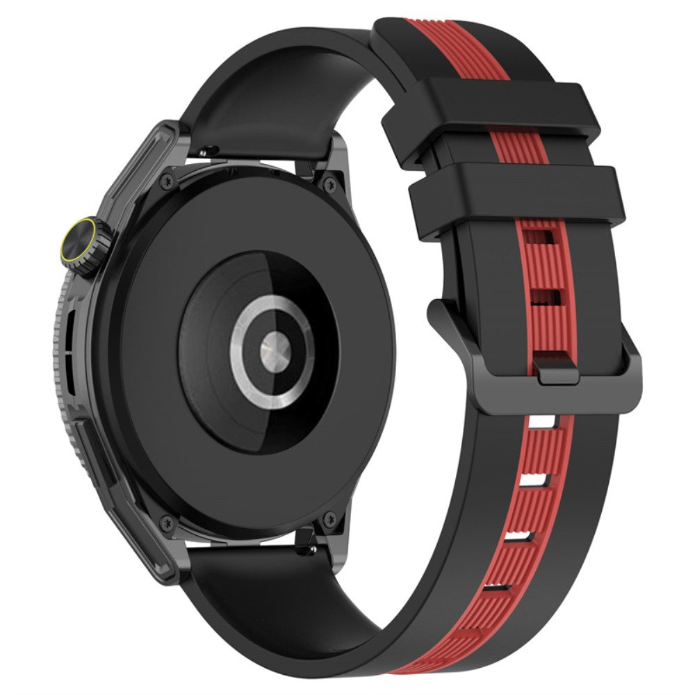 20mm Universal dual-color silicone watch strap - Black / Red#serie_3