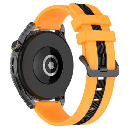 20mm Universal dual-color silicone watch strap - Yellow / Black#serie_5