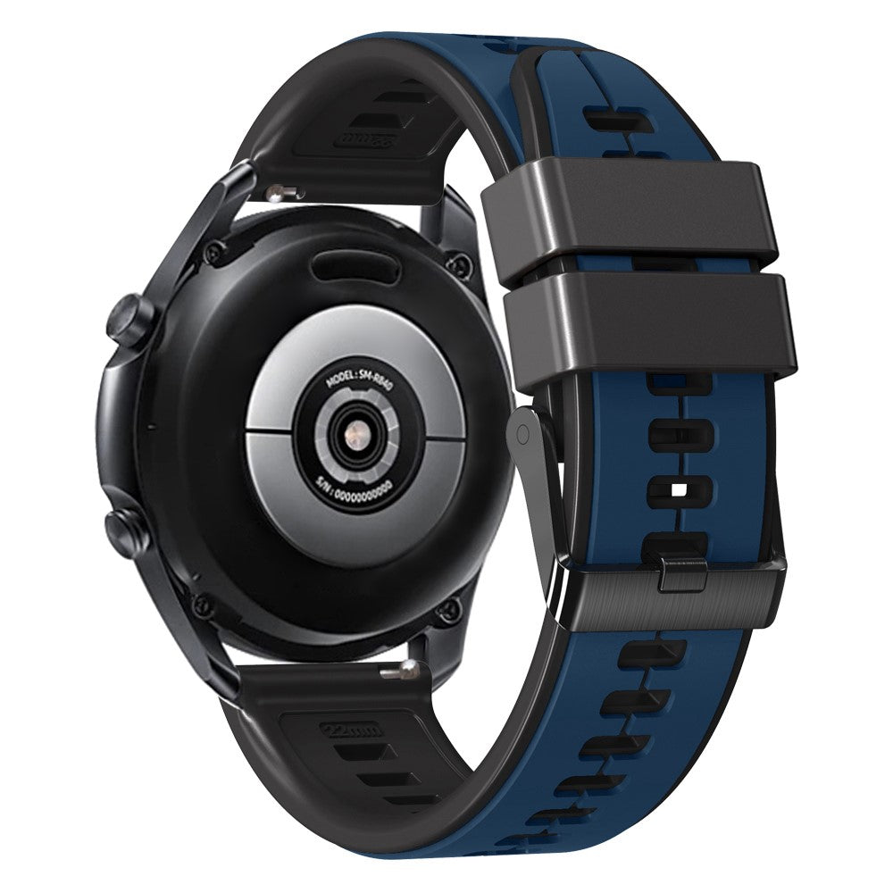 20mm Universal dual color silicone strap - Dark Blue / Black#serie_7