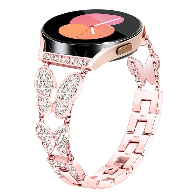 Fremragende Metal Og Rhinsten Universal Rem passer til Smartwatch - Pink#serie_3