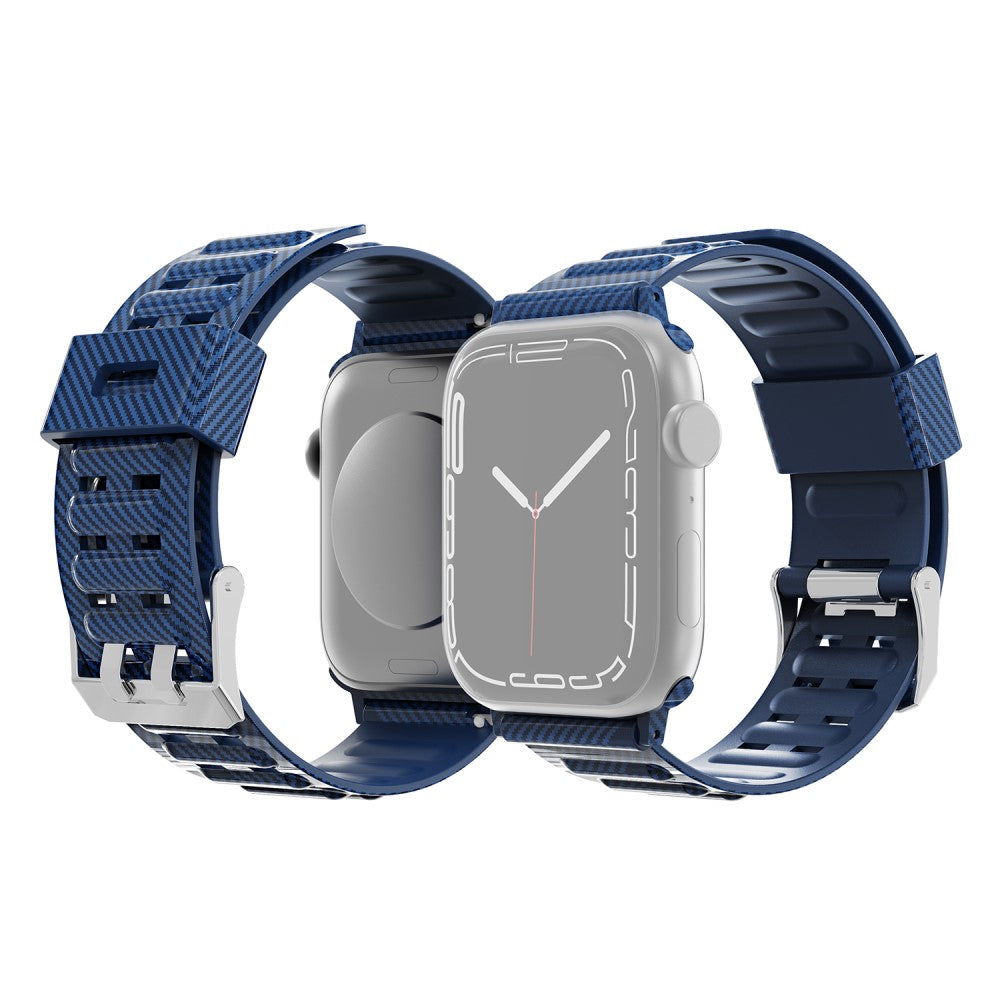 Klassisk Apple Watch Series 7 41mm Silikone Rem - Blå#serie_1