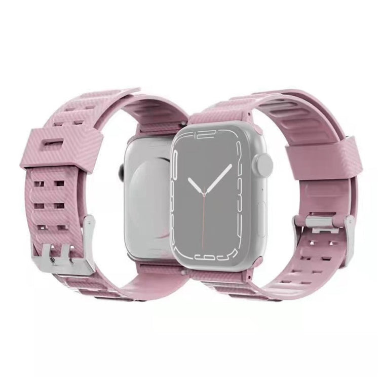 Klassisk Apple Watch Series 7 41mm Silikone Rem - Pink#serie_4