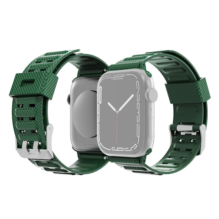 Klassisk Apple Watch Series 7 41mm Silikone Rem - Grøn#serie_5