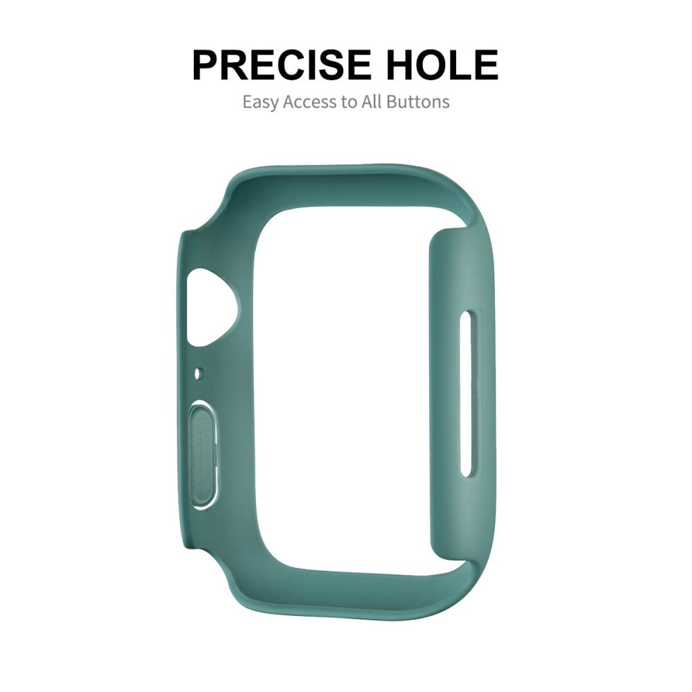 Fint Apple Watch Series 7 41mm Cover med Skærmbeskytter i Hærdet Glas - Grøn#serie_5