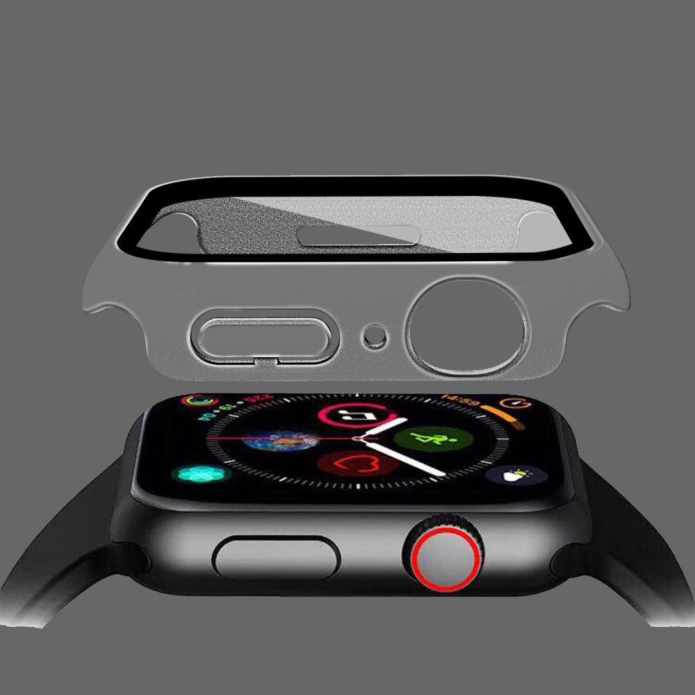 Mega Fint Apple Watch Series 7 41mm Cover med Skærmbeskytter i Plastik og Hærdet Glas - Gennemsigtig#serie_15