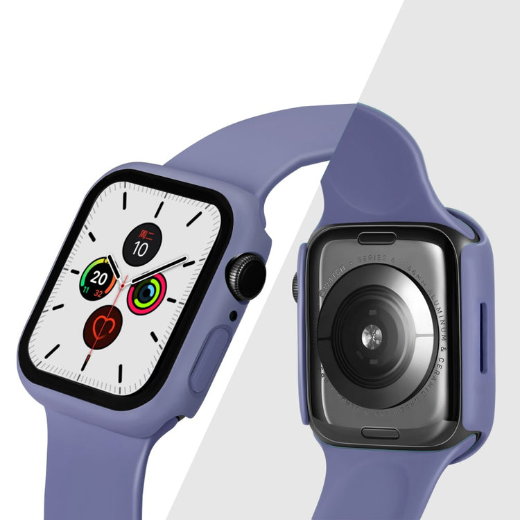 Mega Fint Apple Watch Series 7 41mm Cover med Skærmbeskytter i Plastik og Hærdet Glas - Blå#serie_5