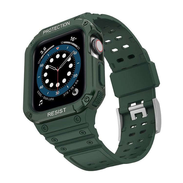 Meget fed Apple Watch Series 7 41mm Silikone Rem - Grøn#serie_1