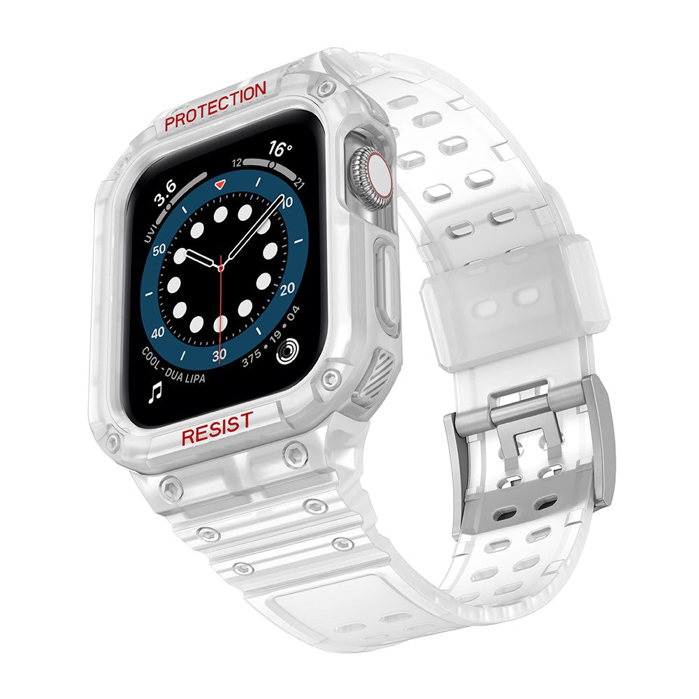 Meget fed Apple Watch Series 7 41mm Silikone Rem - Hvid#serie_3