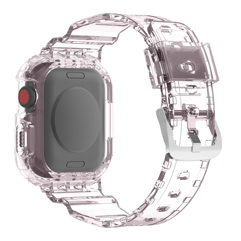 Rigtigt slidstærk Apple Watch Series 7 41mm Silikone Rem - Pink#serie_1