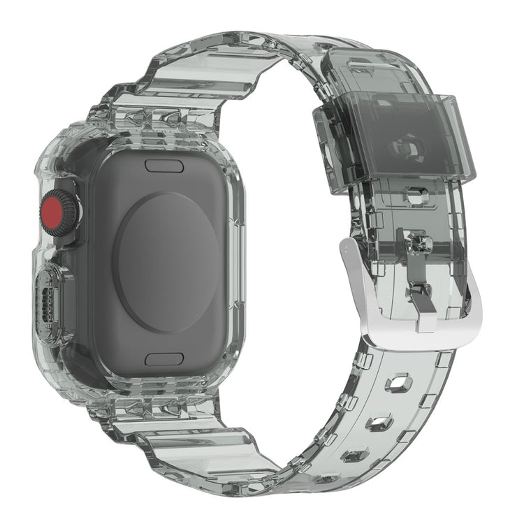 Rigtigt slidstærk Apple Watch Series 7 41mm Silikone Rem - Sølv#serie_2