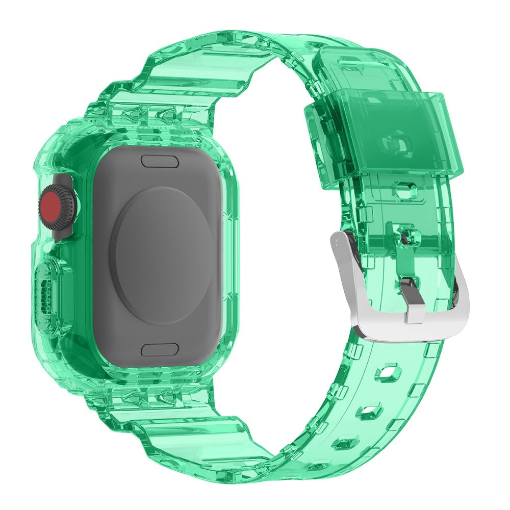 Rigtigt slidstærk Apple Watch Series 7 41mm Silikone Rem - Grøn#serie_3