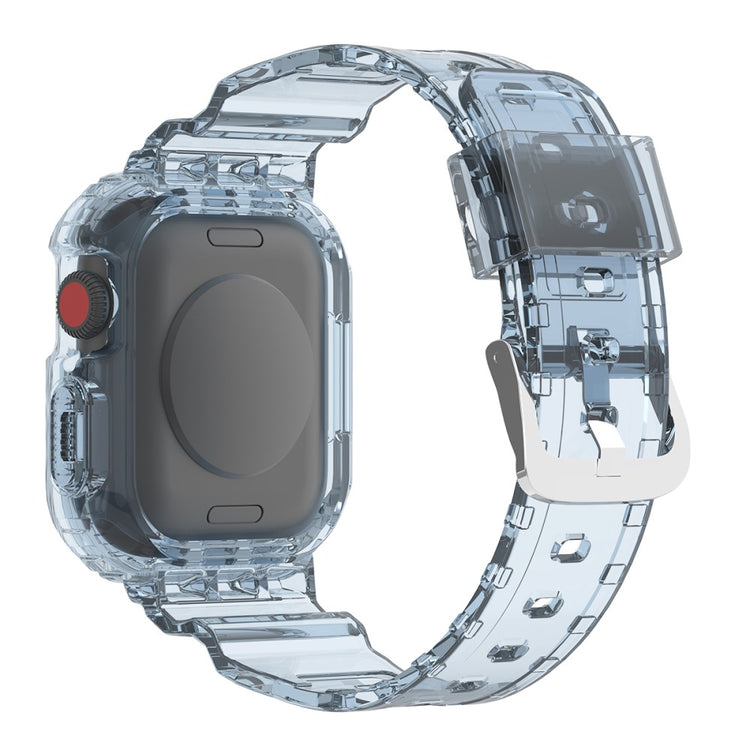 Rigtigt slidstærk Apple Watch Series 7 41mm Silikone Rem - Blå#serie_5