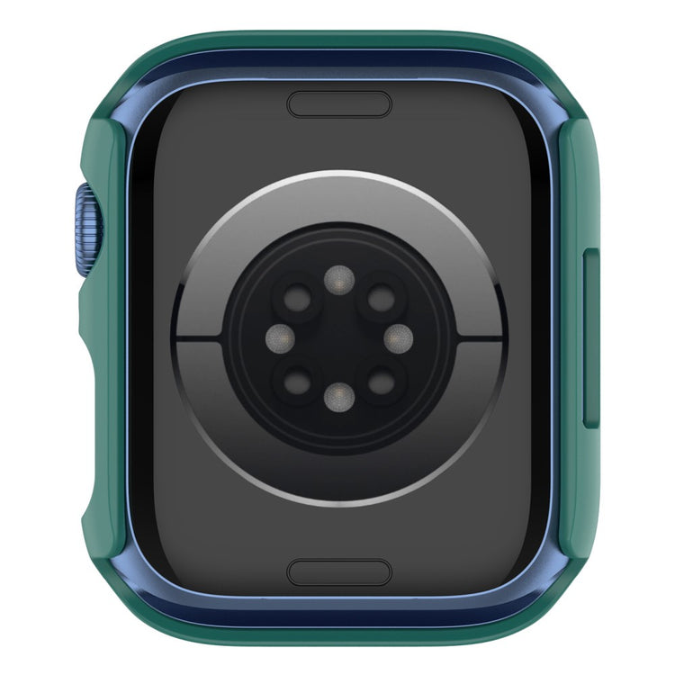 Fint Apple Watch Series 7 41mm Cover med Skærmbeskytter i Plastik og Hærdet Glas - Grøn#serie_10