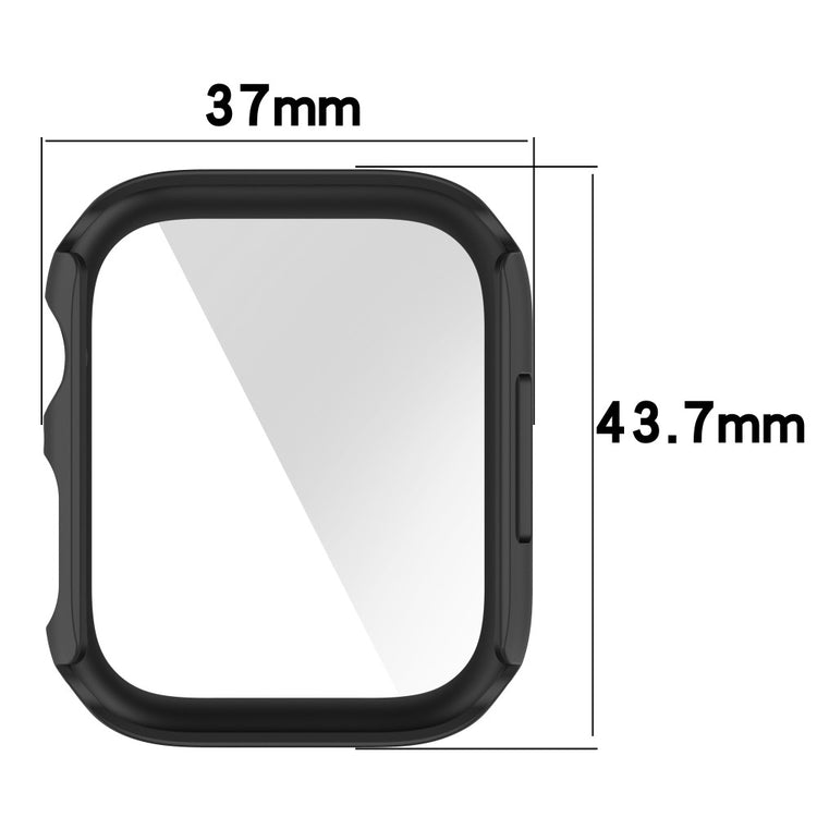 Fint Apple Watch Series 7 41mm Cover med Skærmbeskytter i Plastik og Hærdet Glas - Pink#serie_2
