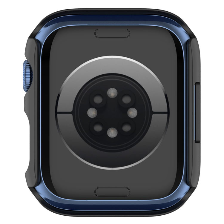 Fint Apple Watch Series 7 41mm Cover med Skærmbeskytter i Plastik og Hærdet Glas - Sort#serie_3