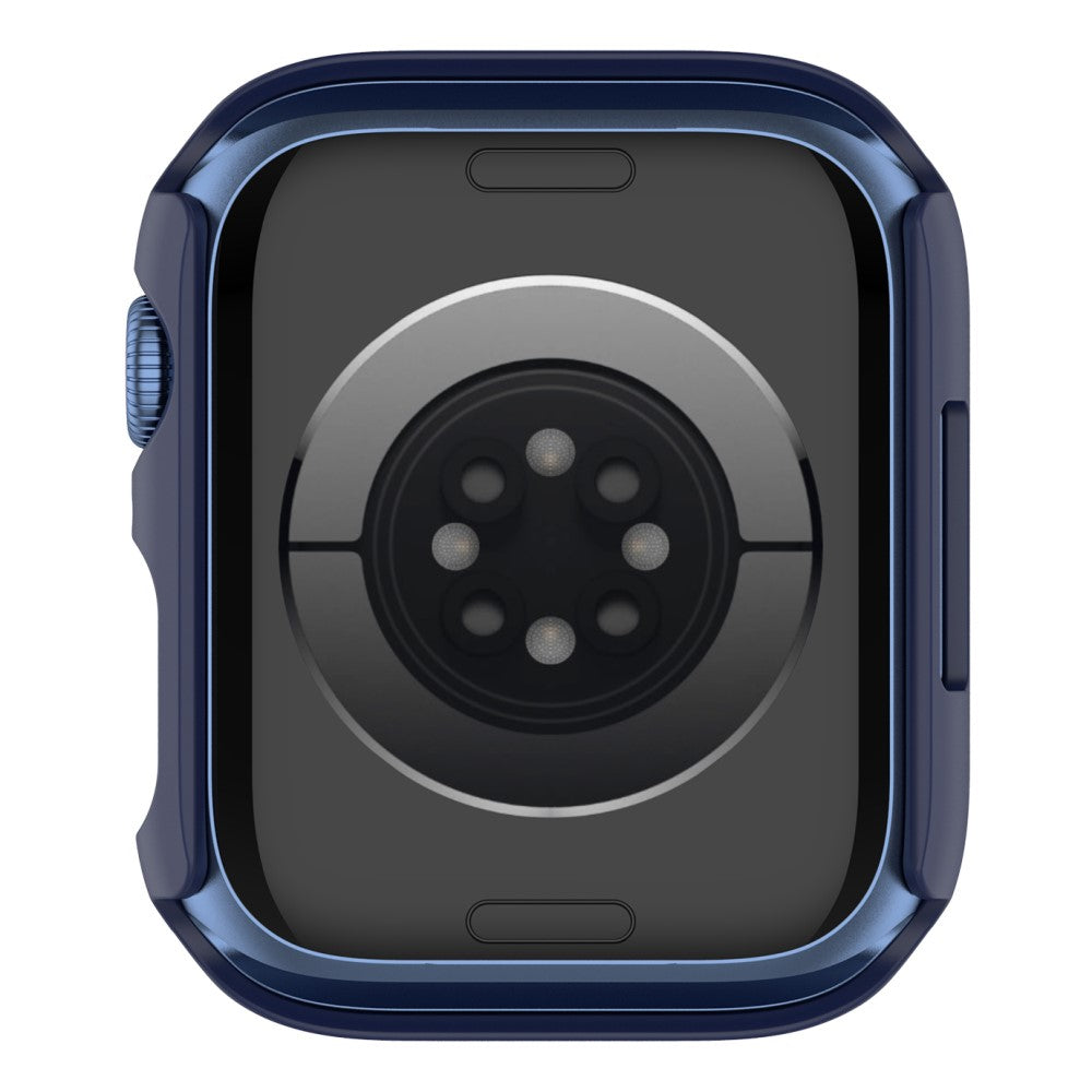Fint Apple Watch Series 7 41mm Cover med Skærmbeskytter i Plastik og Hærdet Glas - Blå#serie_8