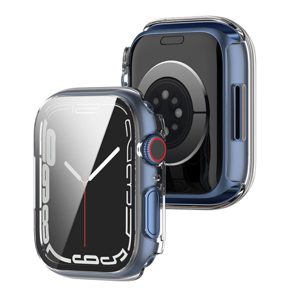 Rigtigt Flot Apple Watch Series 7 41mm Cover med Skærmbeskytter i Plastik og Hærdet Glas - Hvid#serie_1