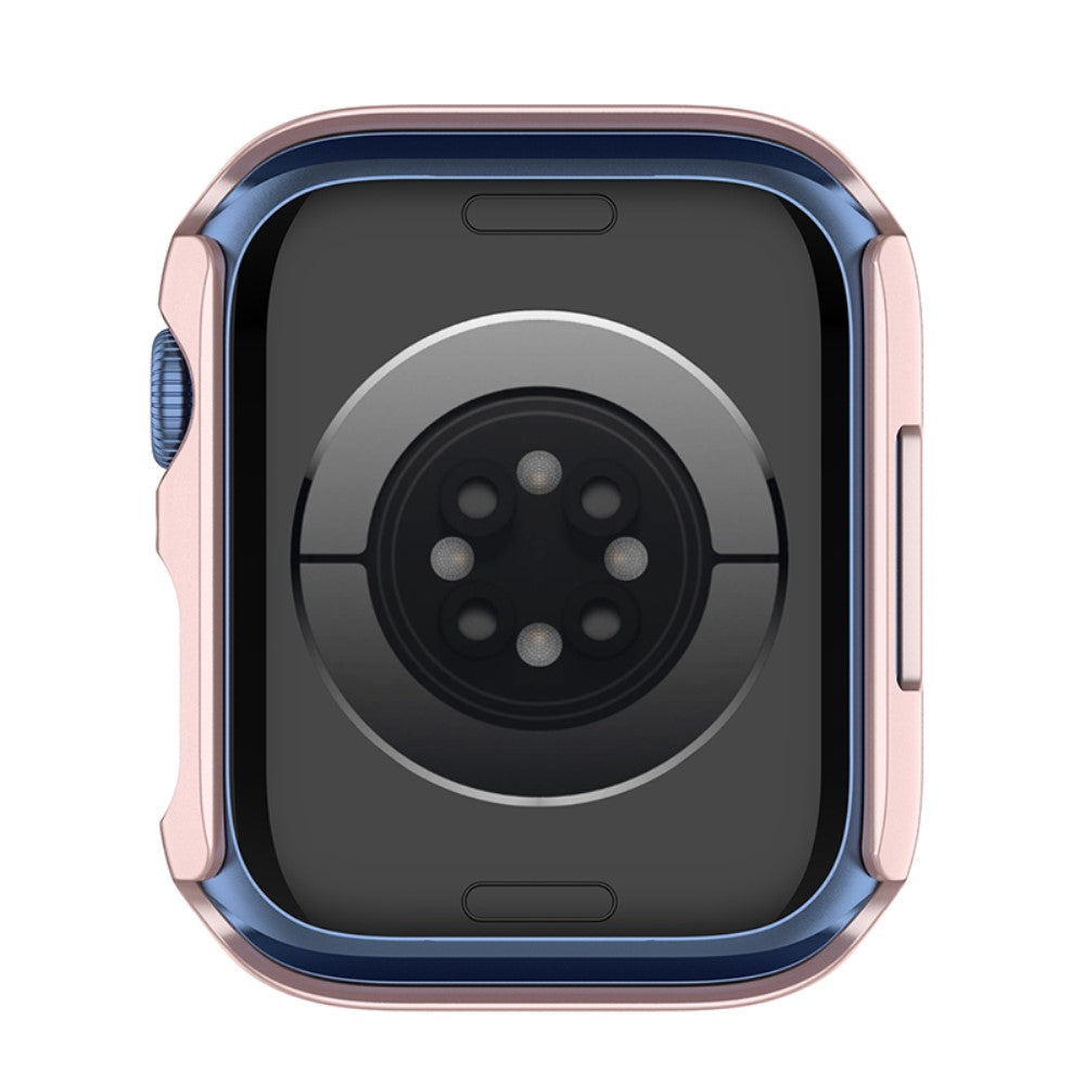 Rigtigt Flot Apple Watch Series 7 41mm Cover med Skærmbeskytter i Plastik og Hærdet Glas - Pink#serie_5