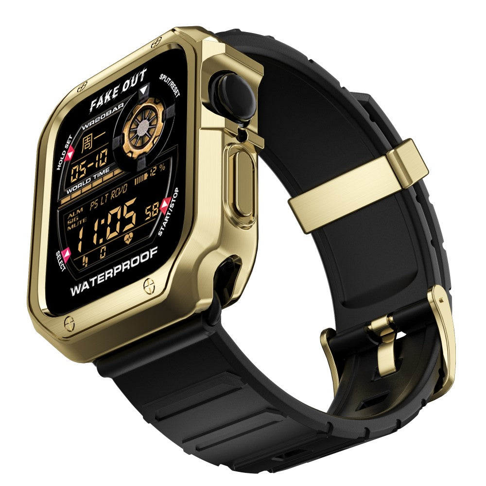 Superflot Apple Watch Series 7 41mm Plastik og Silikone Rem - Guld#serie_3
