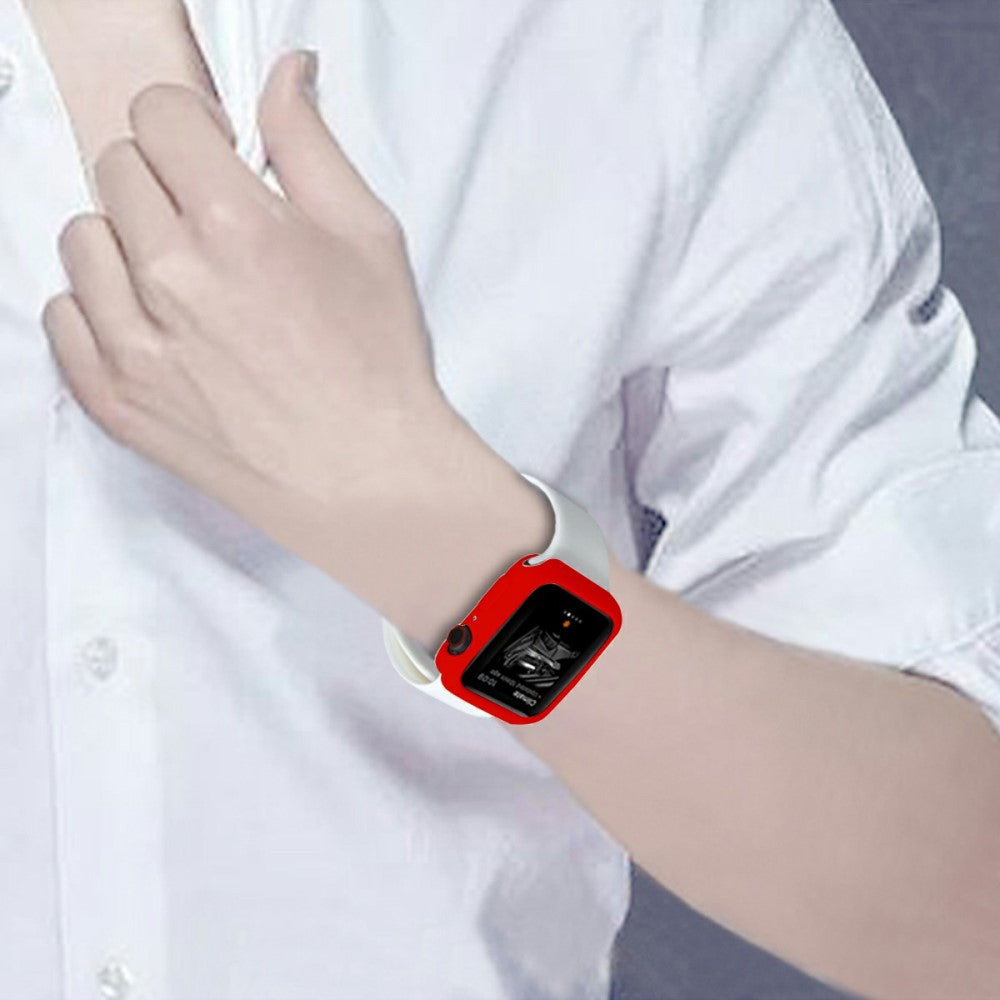 Apple Watch Series 7 41mm  Silikone Bumper  - Rød#serie_5