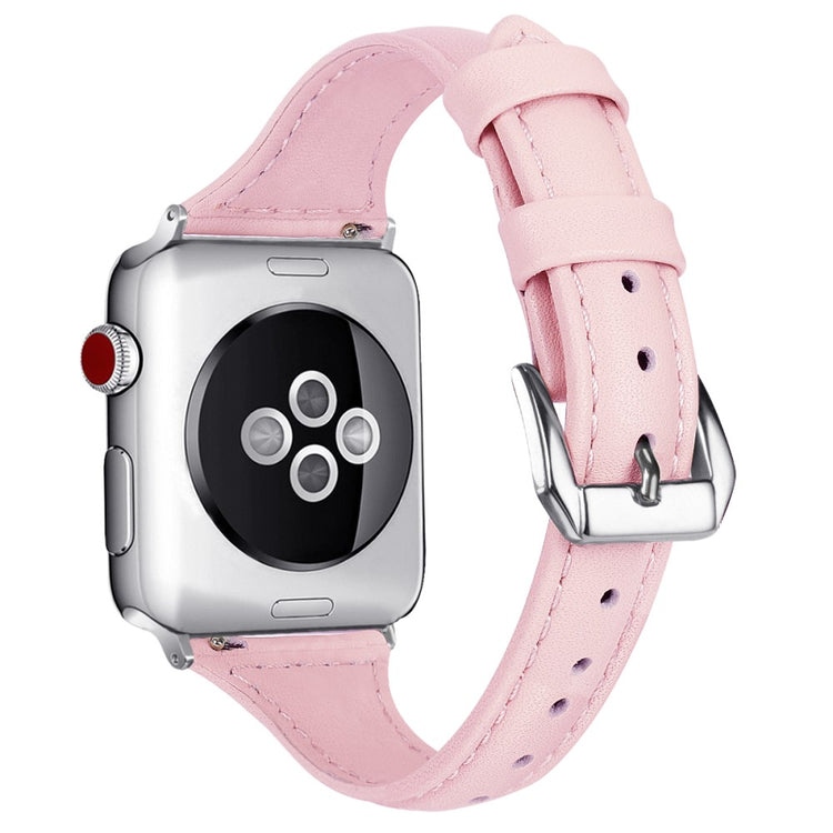 Mega godt Apple Watch Series 7 41mm Ægte læder Rem - Pink#serie_2