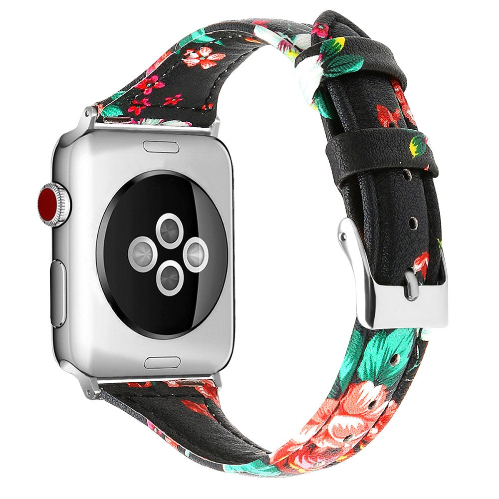 Meget fantastisk Apple Watch Series 7 41mm Ægte læder Rem - Størrelse: L - Flerfarvet#serie_5