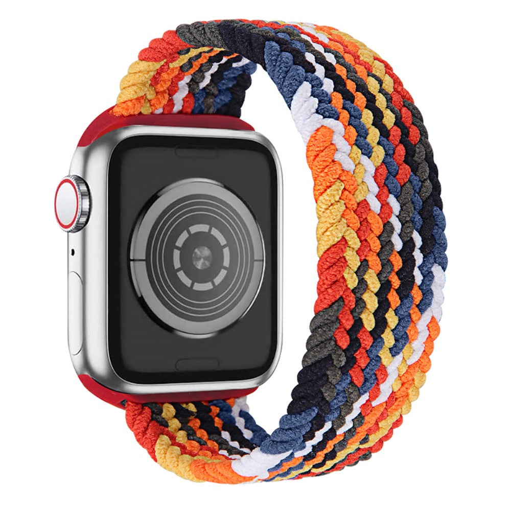 Helt vildt nydelig Apple Watch Series 7 41mm Nylon Rem - Størrelse: L - Flerfarvet#serie_18
